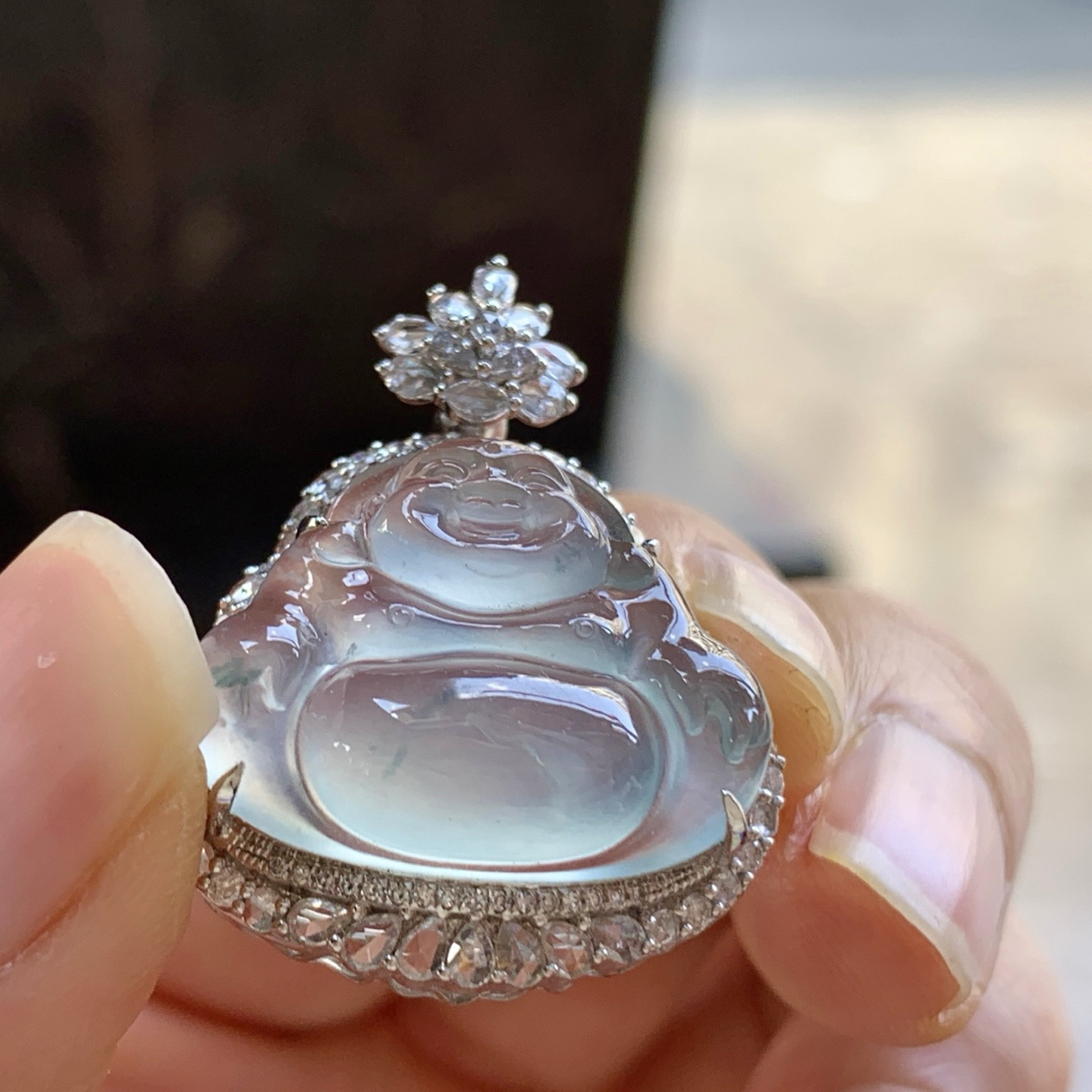 金钻豪华镶嵌冰佛公^_^冰透 尺寸17.4