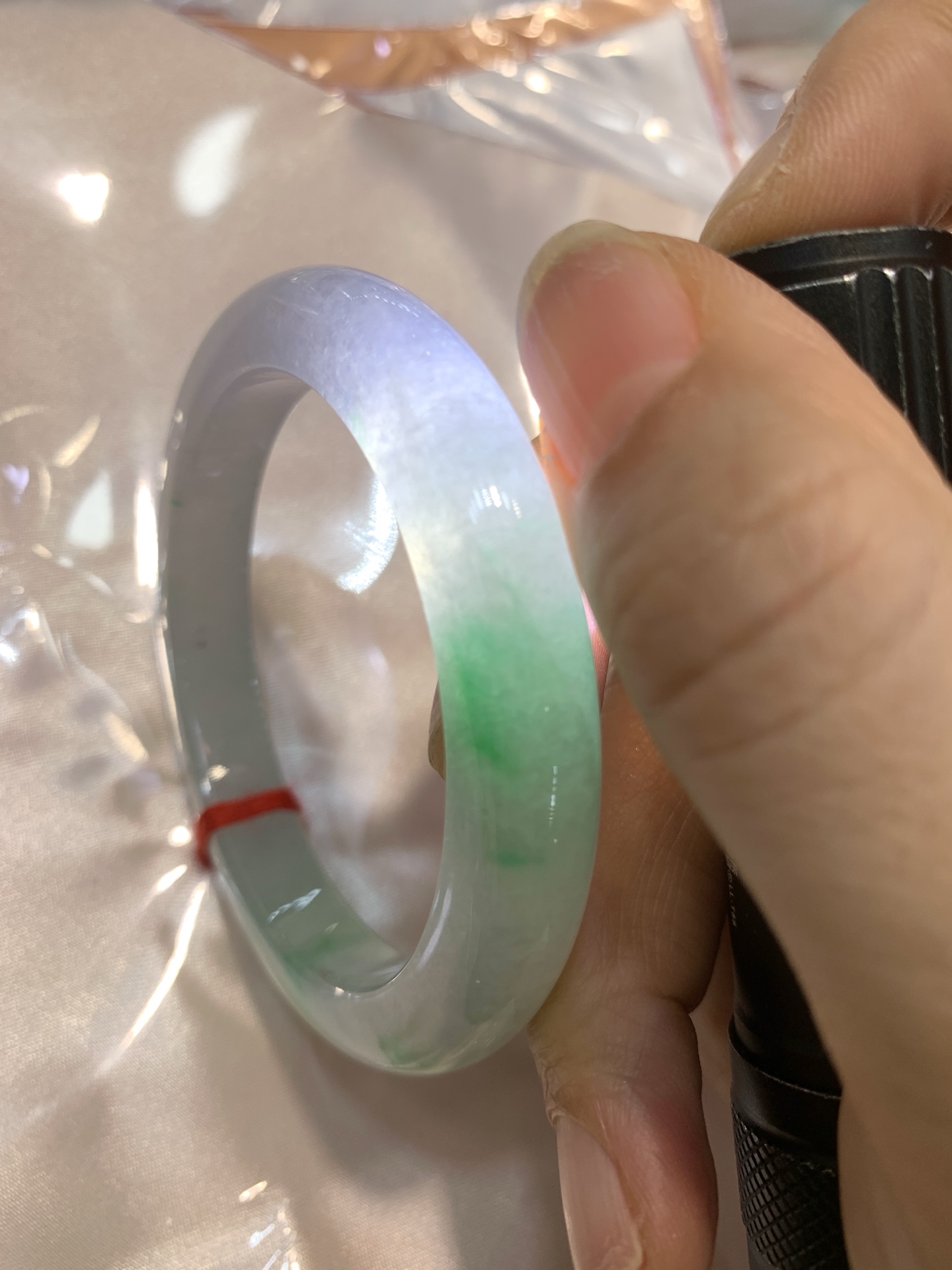 冰阳绿正圈：54.7-10-9冰阳绿，种水好，色阳