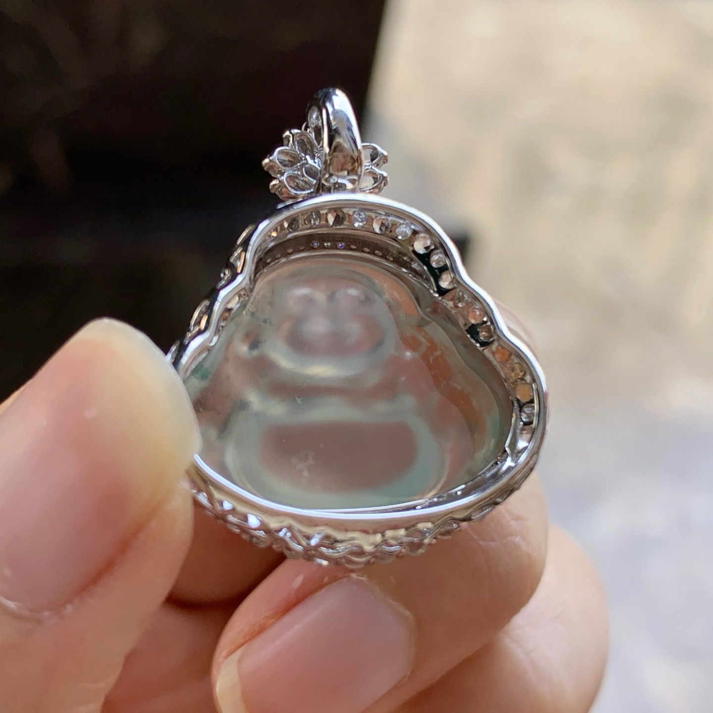 金钻豪华镶嵌冰佛公^_^冰透 尺寸17.4