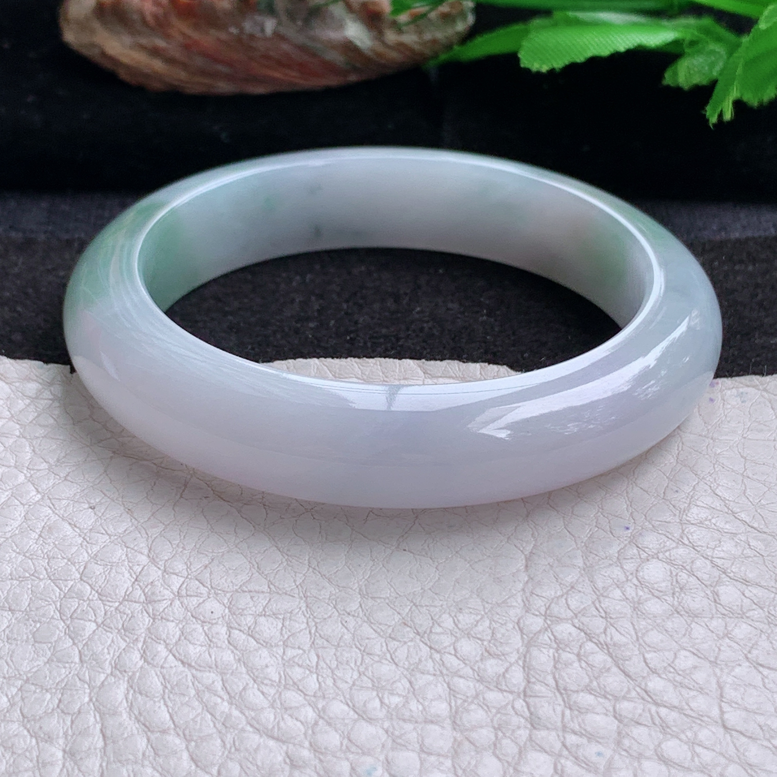 p实拍54*12*8.8平安镯 天然缅甸翡翠a货手镯飘花厚装正圈玉镯子