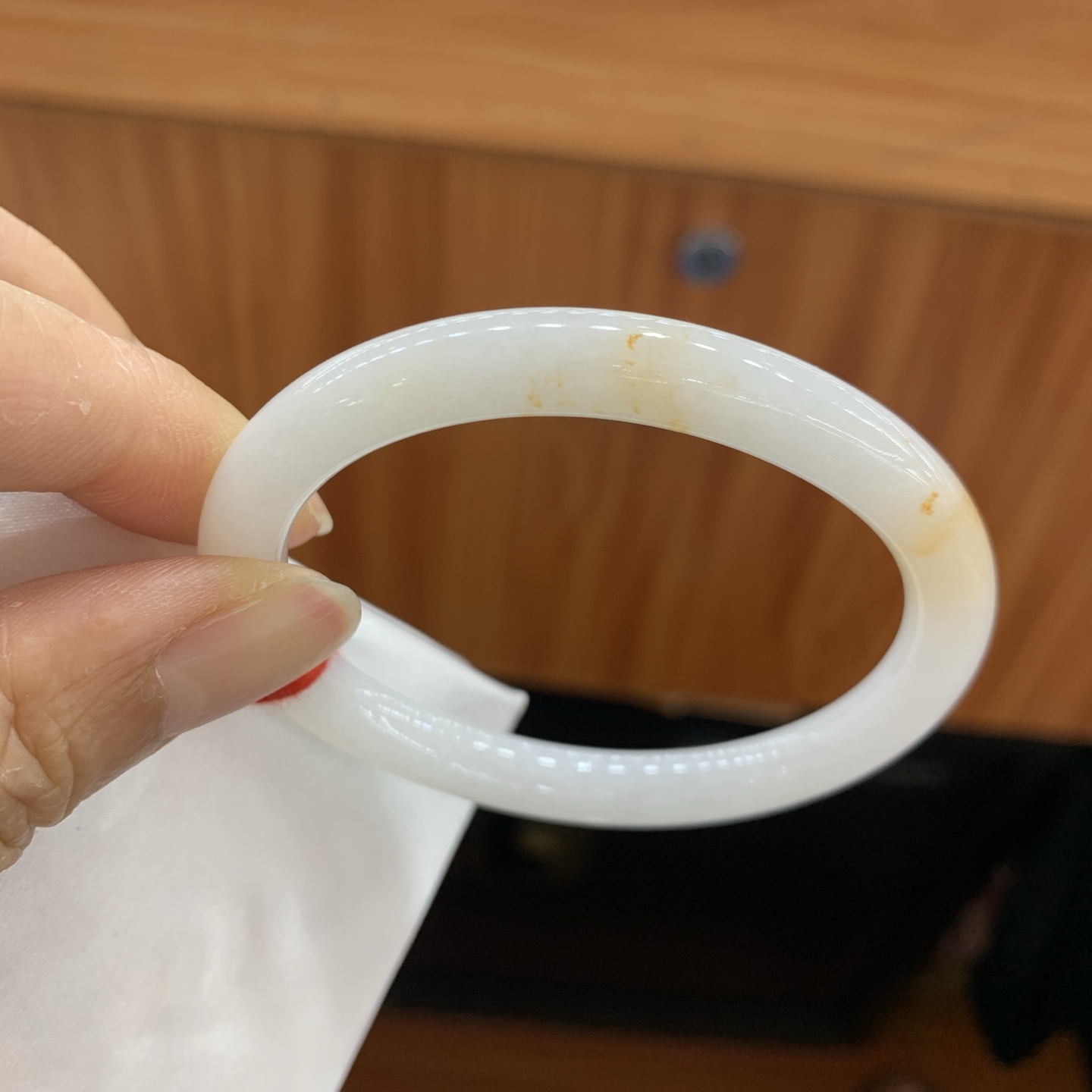 041401FN 飘黄翡小贵妃翡翠手镯 54-46.4-7.2-7