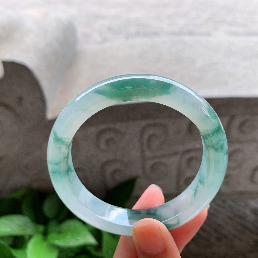 圈口 55.8-12-8.5【冰飘花正圈手镯】正圈55 56可戴