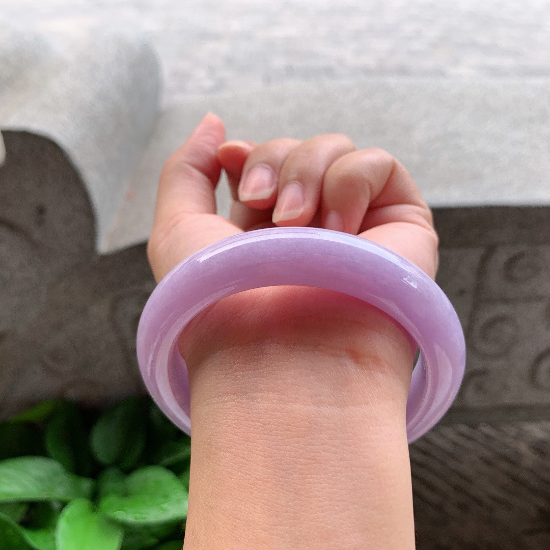 大圈口 59.5-12.9-9.7【满紫正圈手镯】正圈59 60可戴