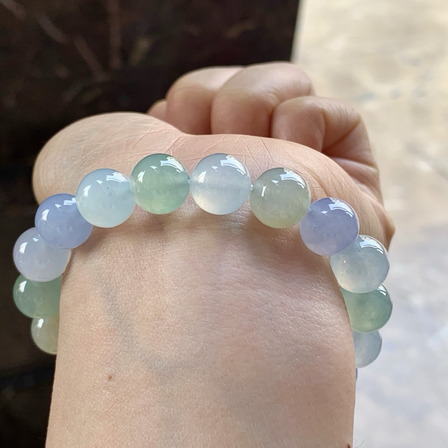 冰种糖果手串^_^冰透