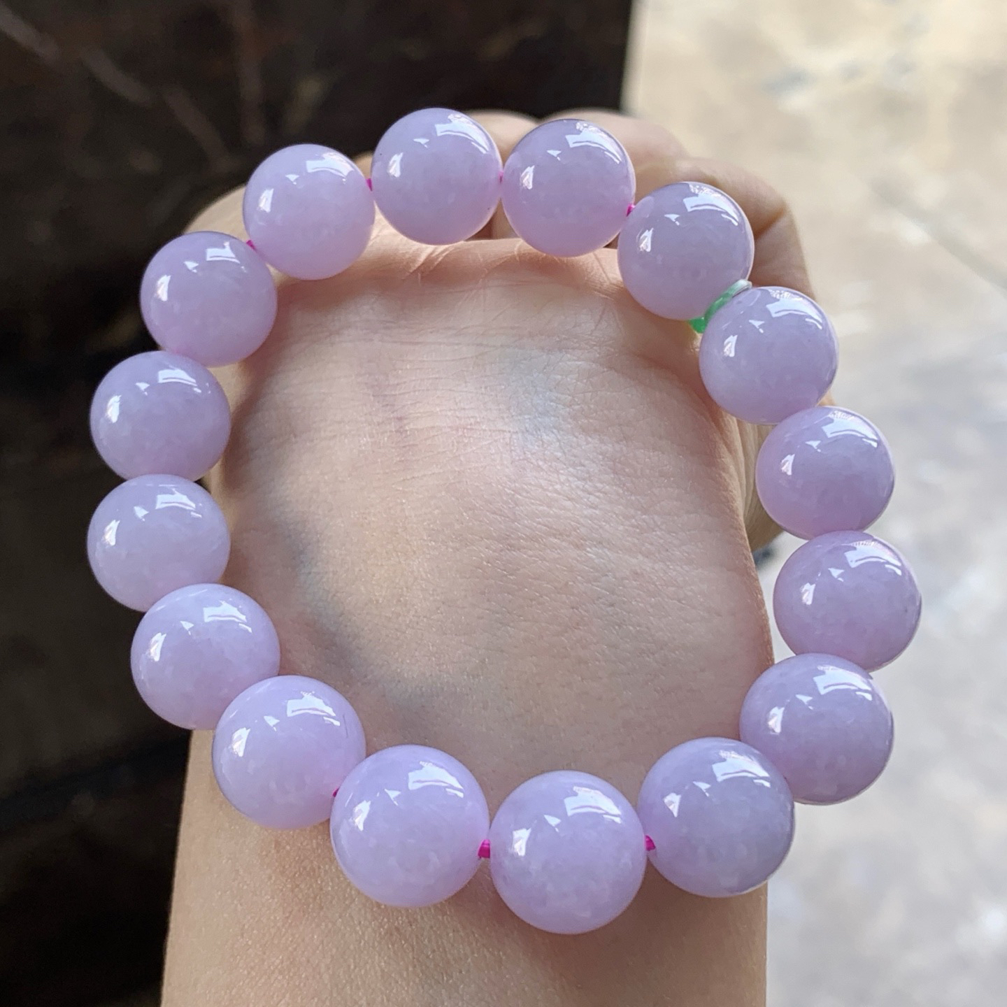 紫罗兰手串^_^颜色鲜艳 玉质温润