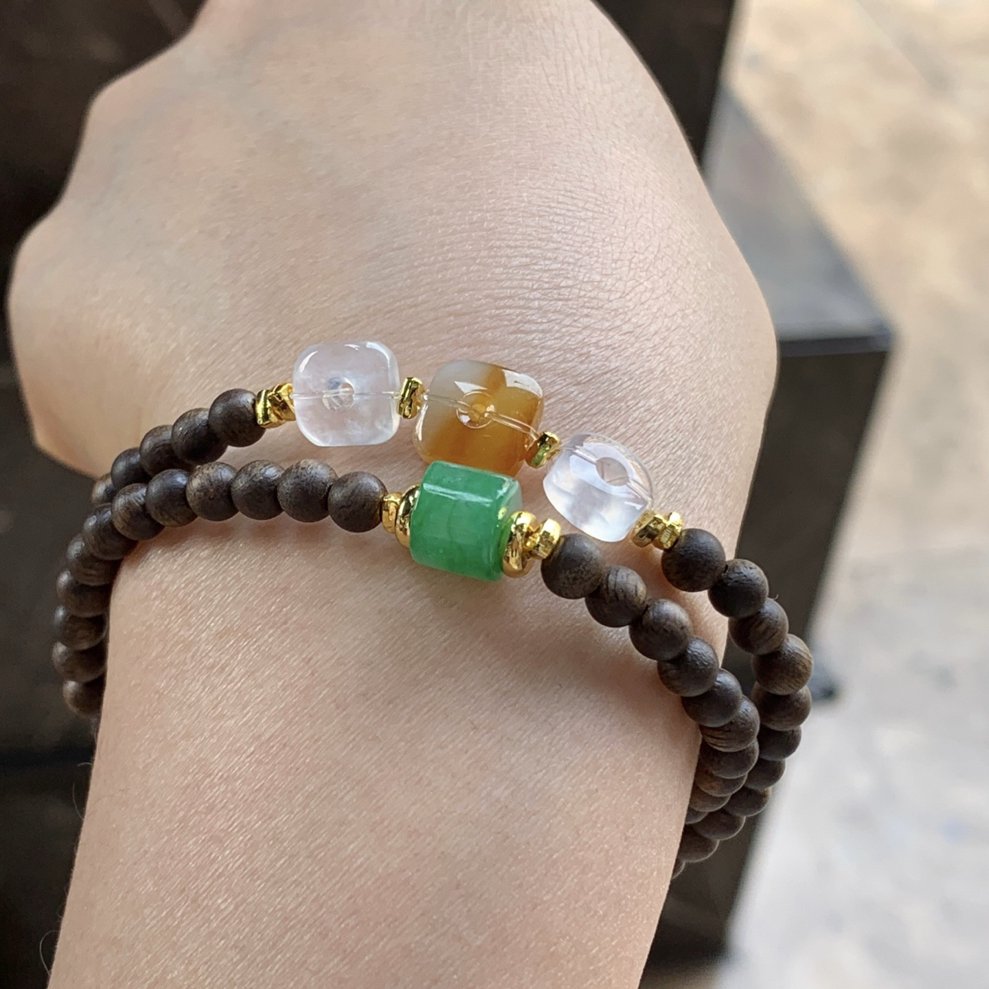 特色手链^_^2圈 鲜艳 精美