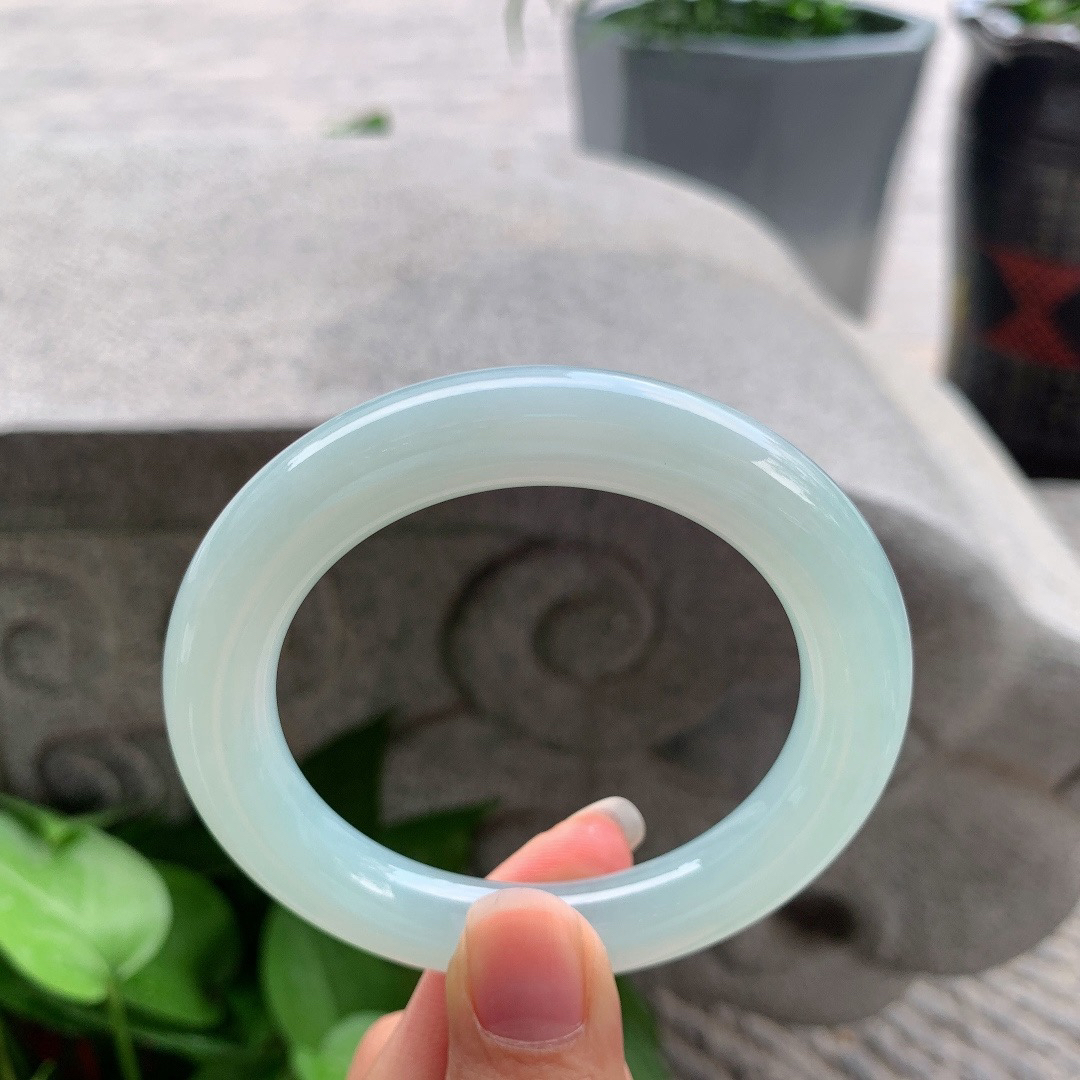 小圈口 53.8-10.5【冰晴水圆条手镯】圆条53 54可戴