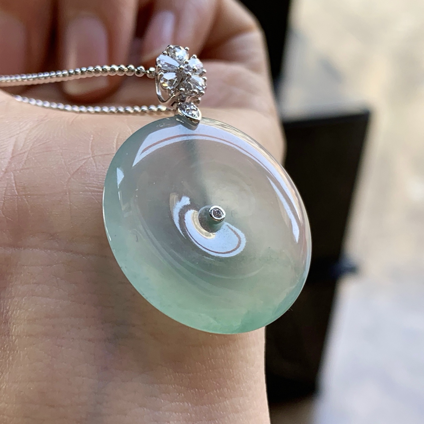 金扣冰晴平安扣^_^冰透 尺寸26.8