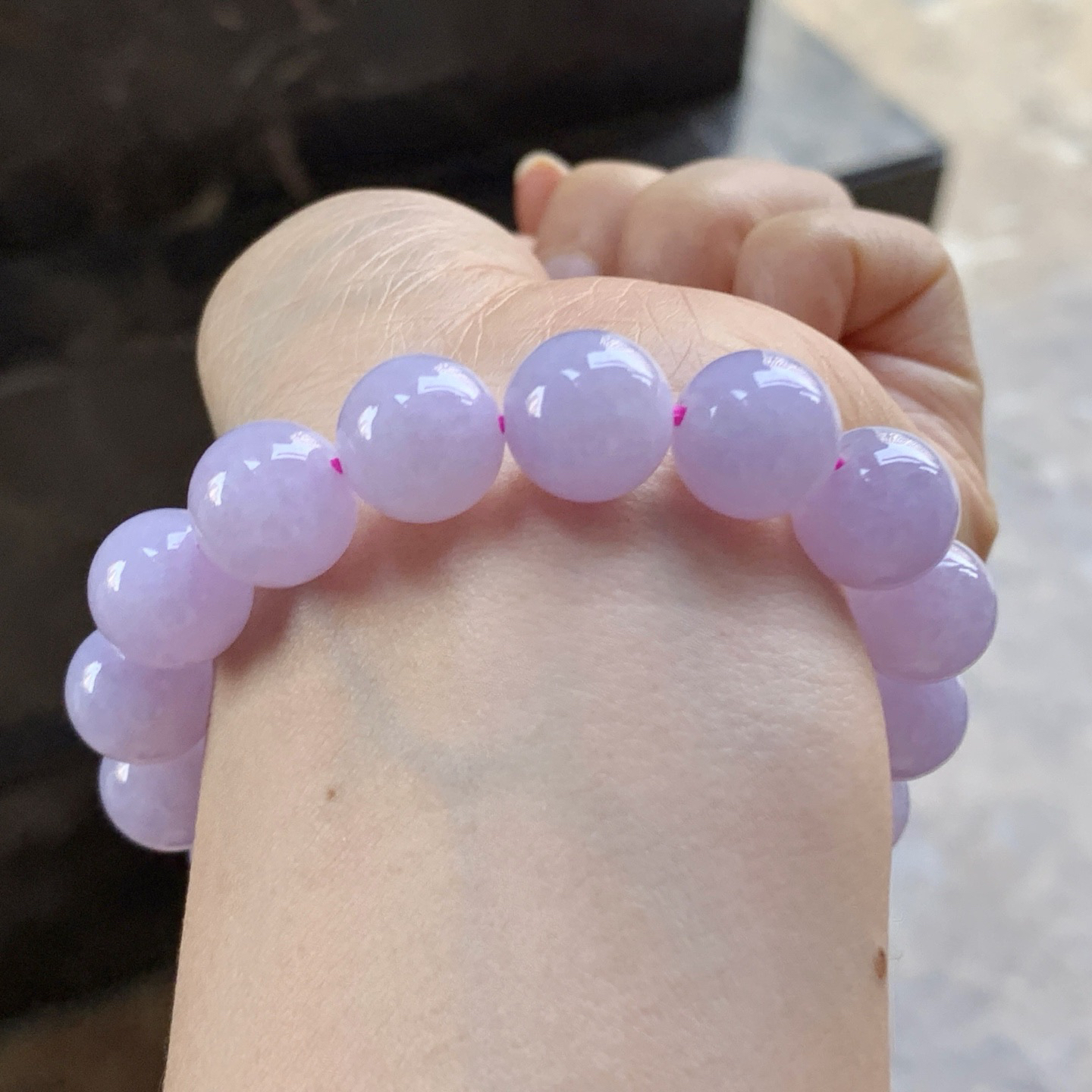 紫罗兰手串^_^颜色鲜艳 玉质温润