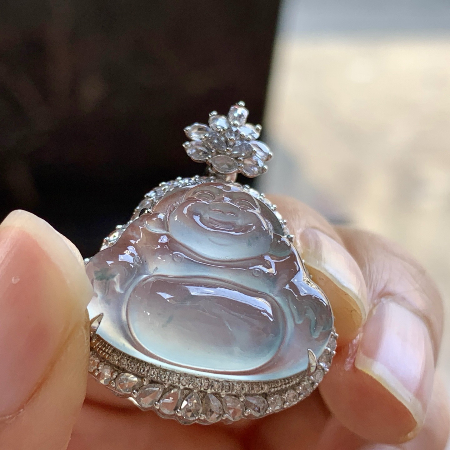 金钻豪华镶嵌冰佛公^_^冰透 尺寸17.4