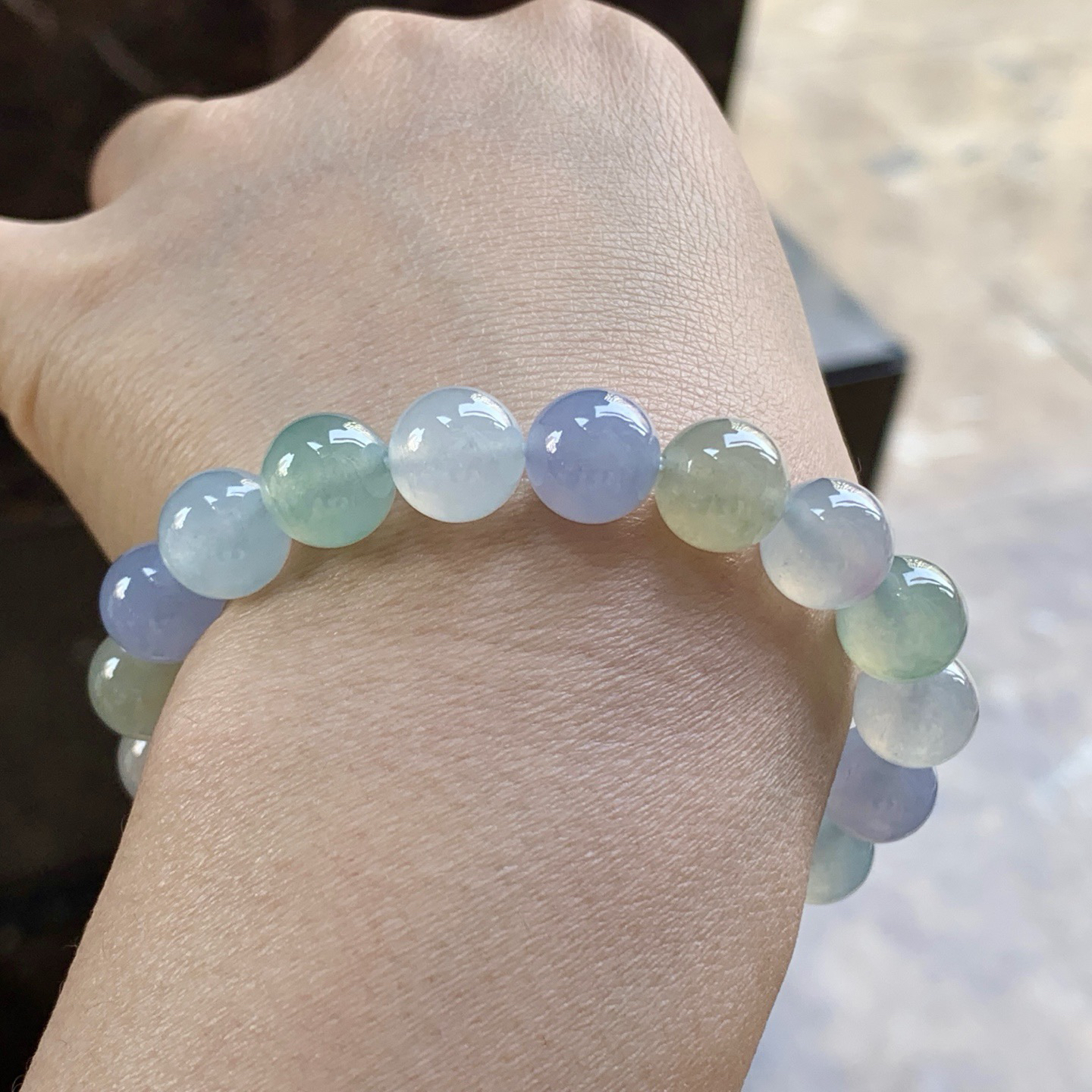 冰种糖果手串^_^冰透