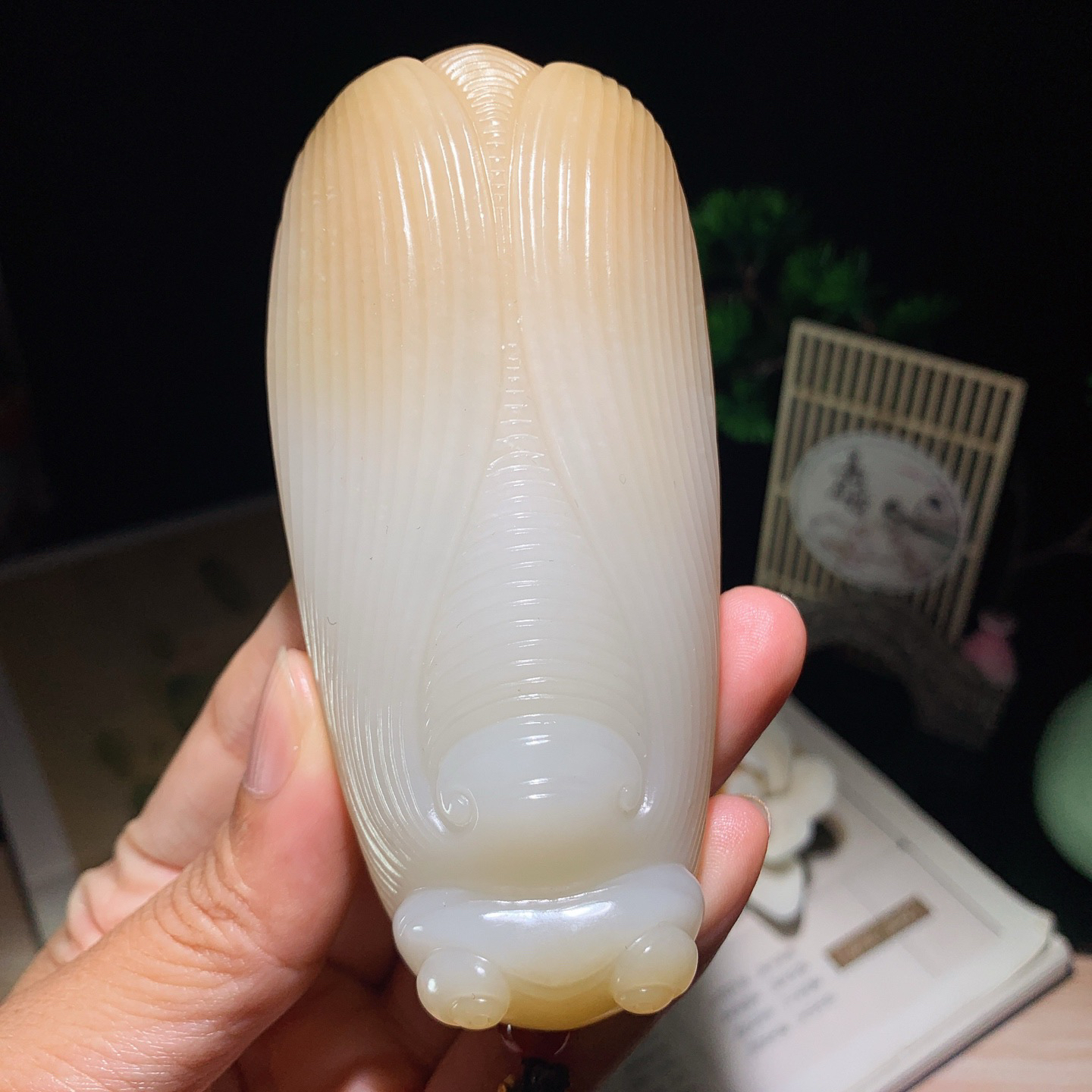 新疆和田玉且末糖平一鸣惊人把件！尺寸98/48/26重211克。玉质细腻油润。手推出油。佩戴高端典雅。lt260415