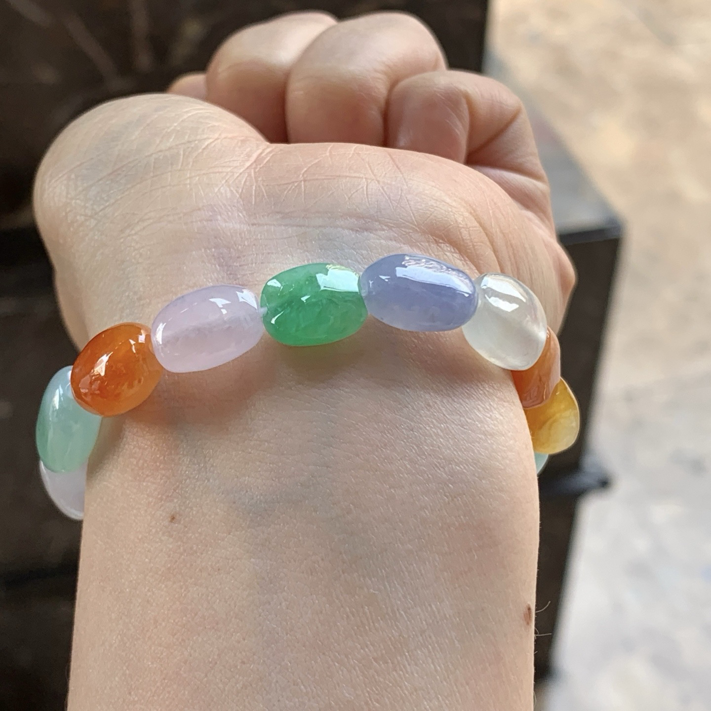 多彩手串^_^鲜艳 种水足