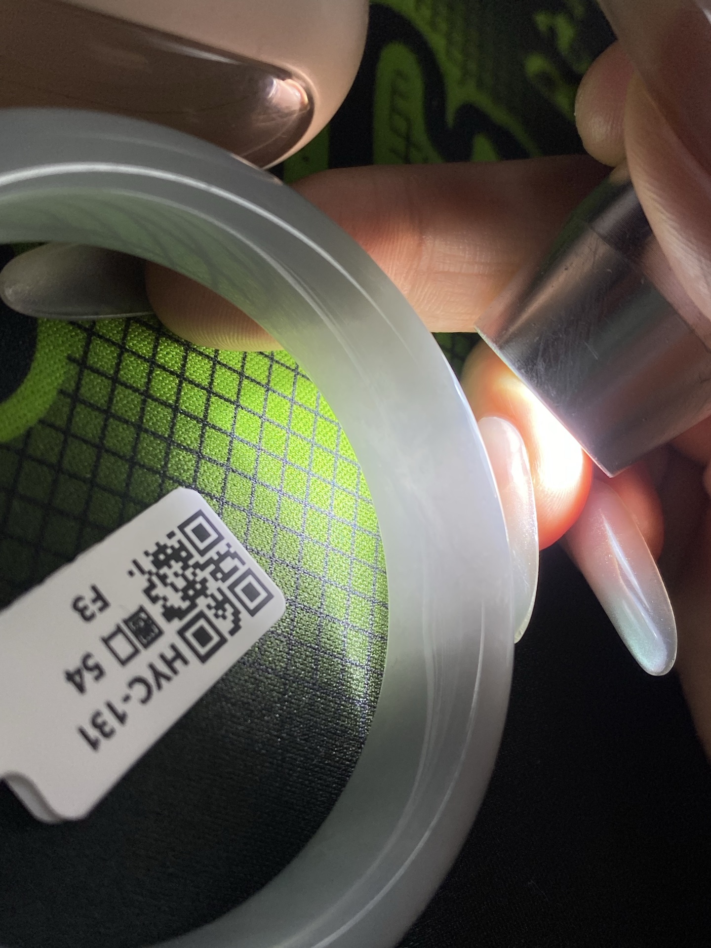 冰胶蓝底正圈成品，有棉线，HYC-131，⭕️54-12.8-8