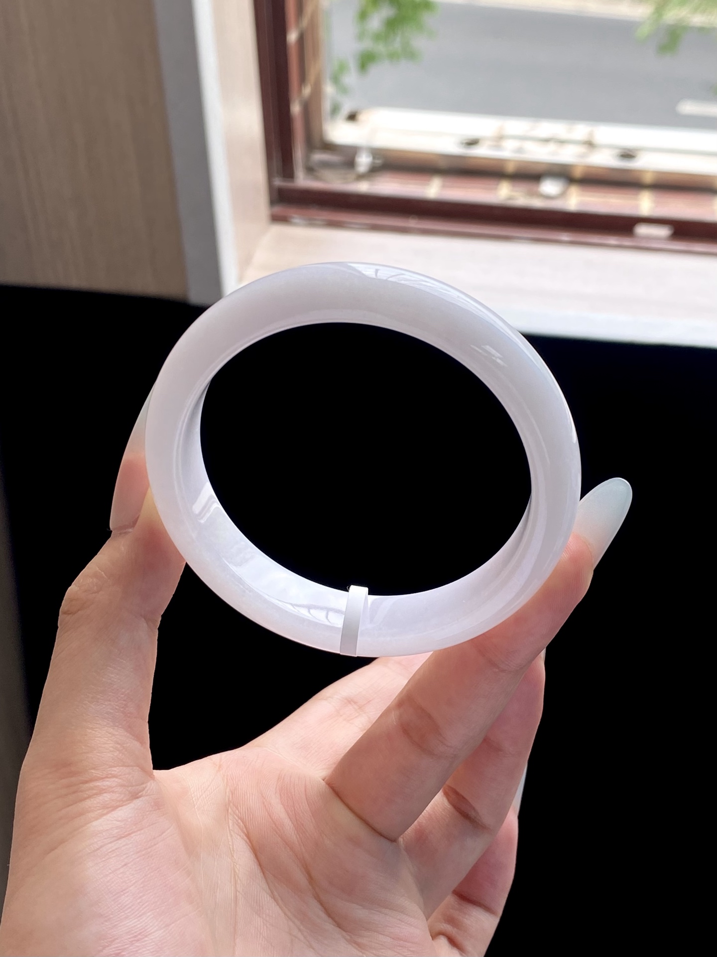 淡粉紫白月光正圈成品，无裂，HYC-128，59.5-12.6-7.8