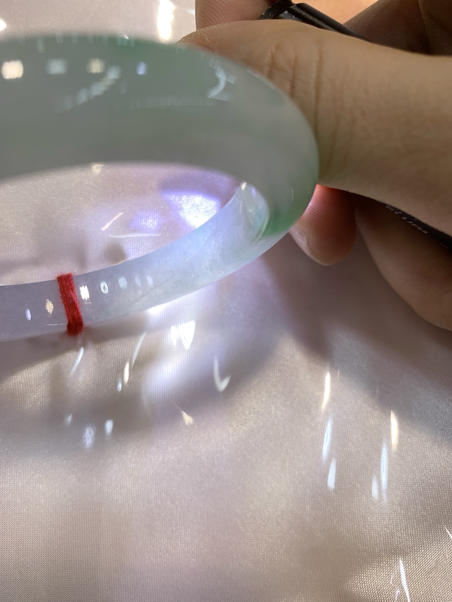 冰阳绿正圈：54.7-10-9冰阳绿，种水好，色阳