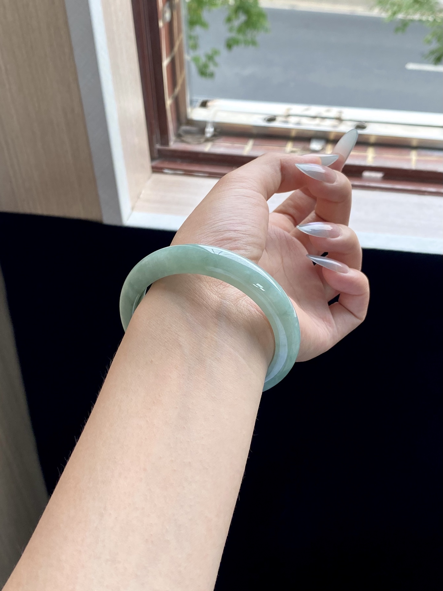 油青湖水绿飘花正圈成品（无裂）HYC-83⭕️57-12-8.5