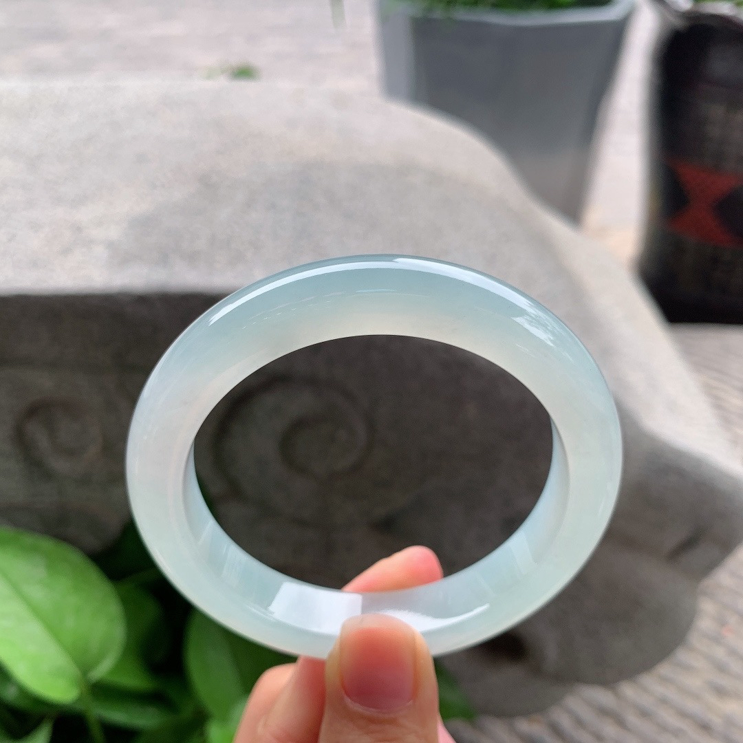 大圈口58.5-11.8-9.4 【冰种晴正圈手镯】正圈58 59可戴