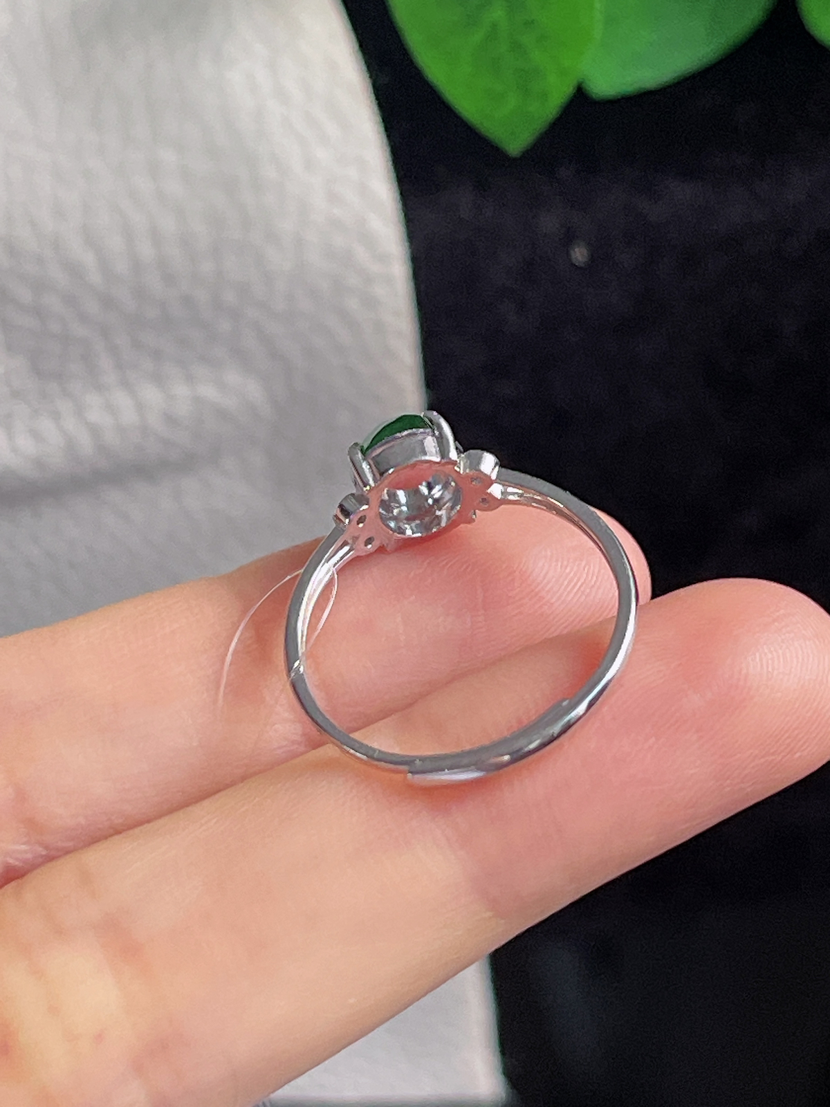 s925银 翡翠戒指