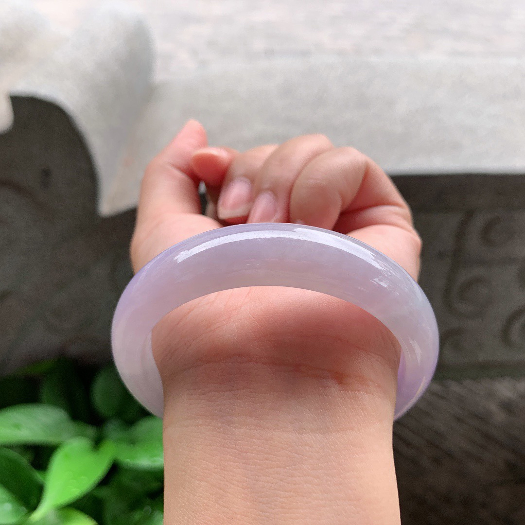 圈口 57-14-7.7【粉紫正圈手镯】正圈57 58可戴