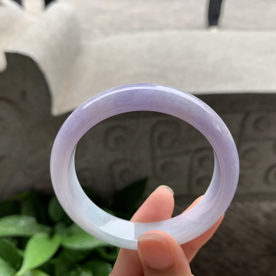 小圈口53.5-12.3-7.3 【茄紫正圈手镯】正圈53 54可戴