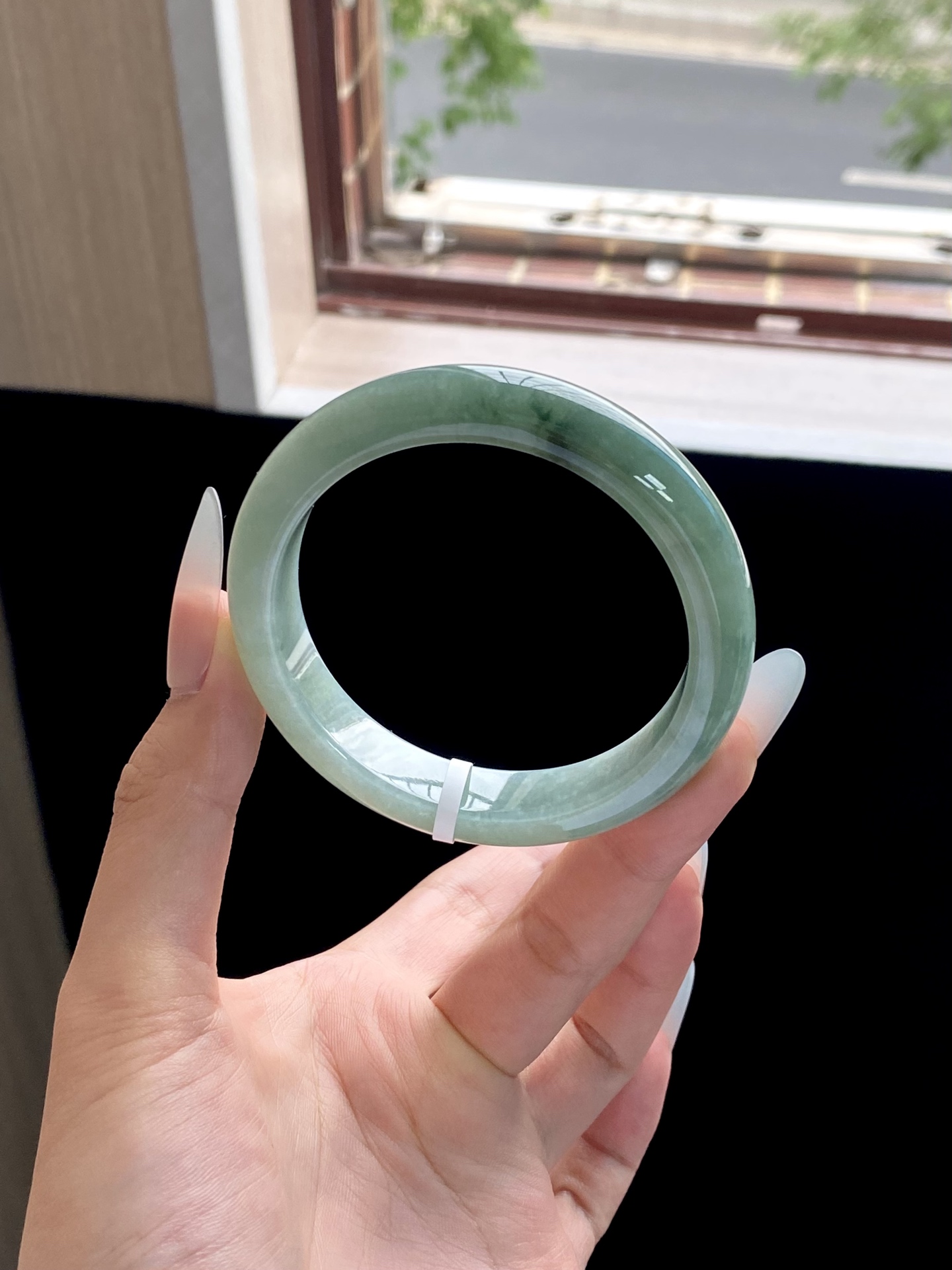 油青湖水绿飘花正圈成品（无裂）HYC-83⭕️57-12-8.5