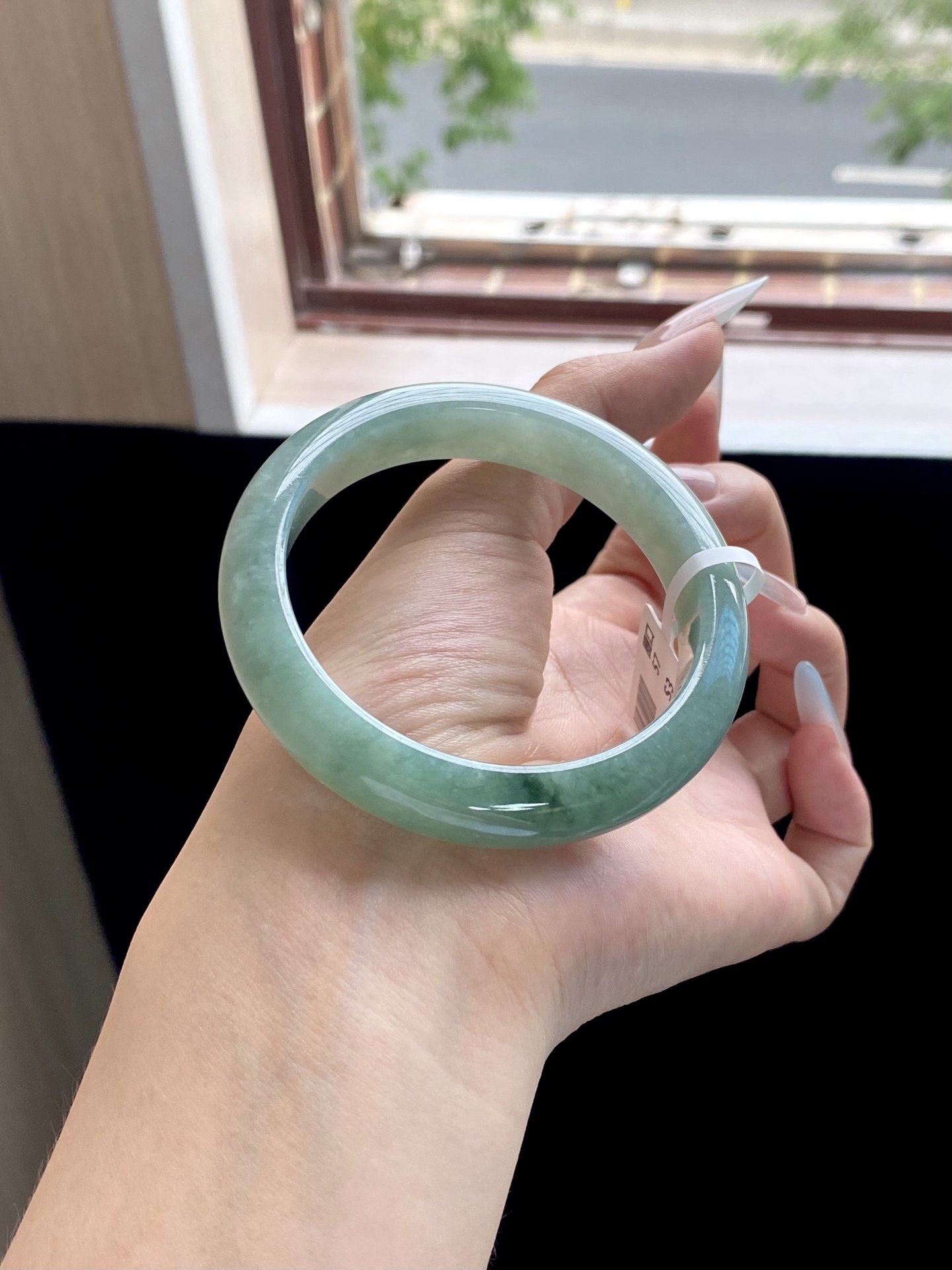 油青湖水绿飘花正圈成品（无裂）HYC-83⭕️57-12-8.5