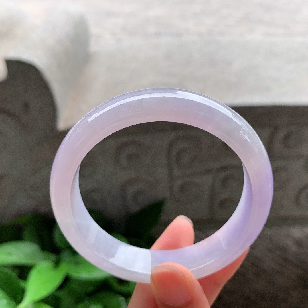 圈口 57-14-7.7【粉紫正圈手镯】正圈57 58可戴