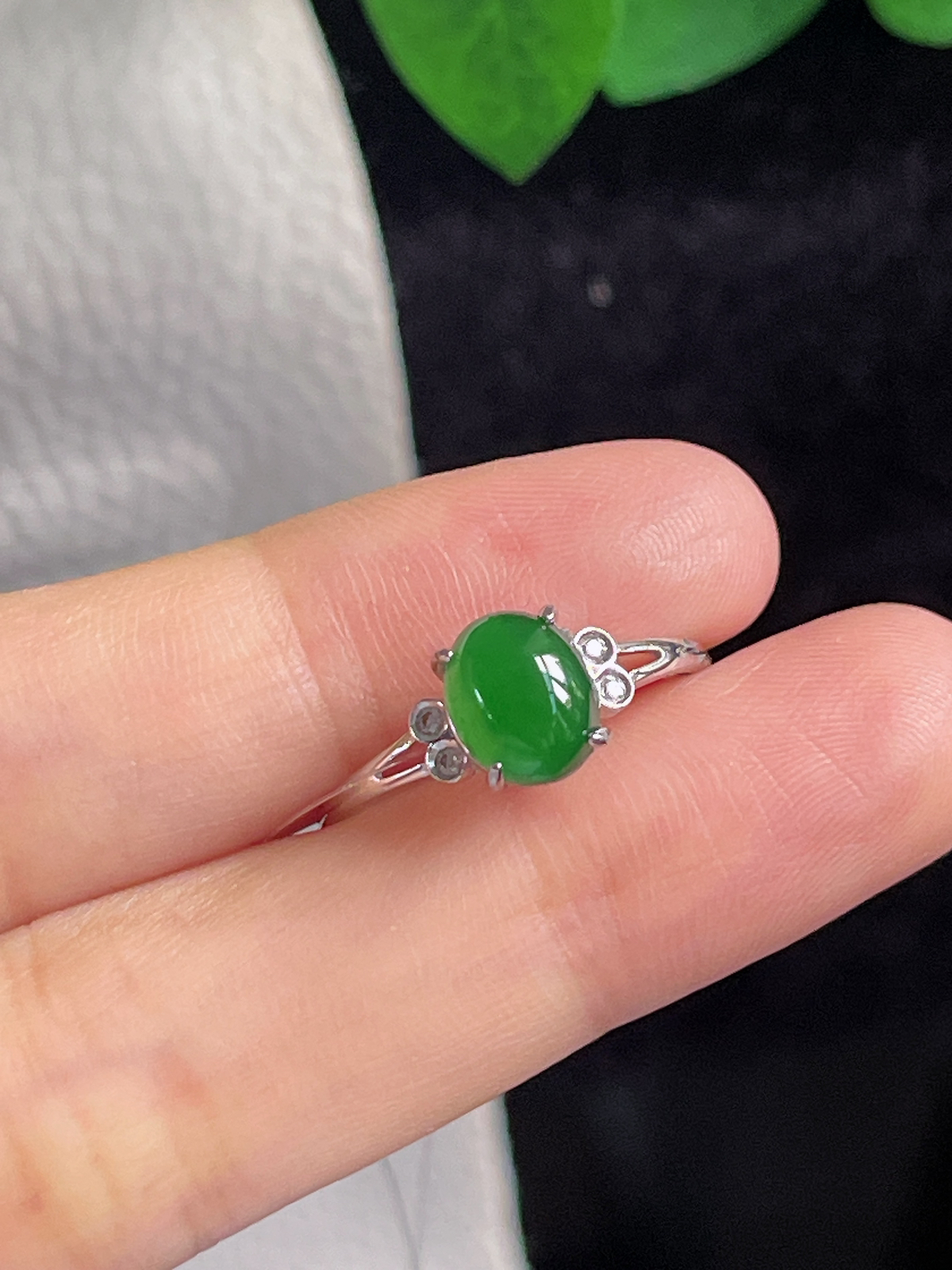 s925银 翡翠戒指