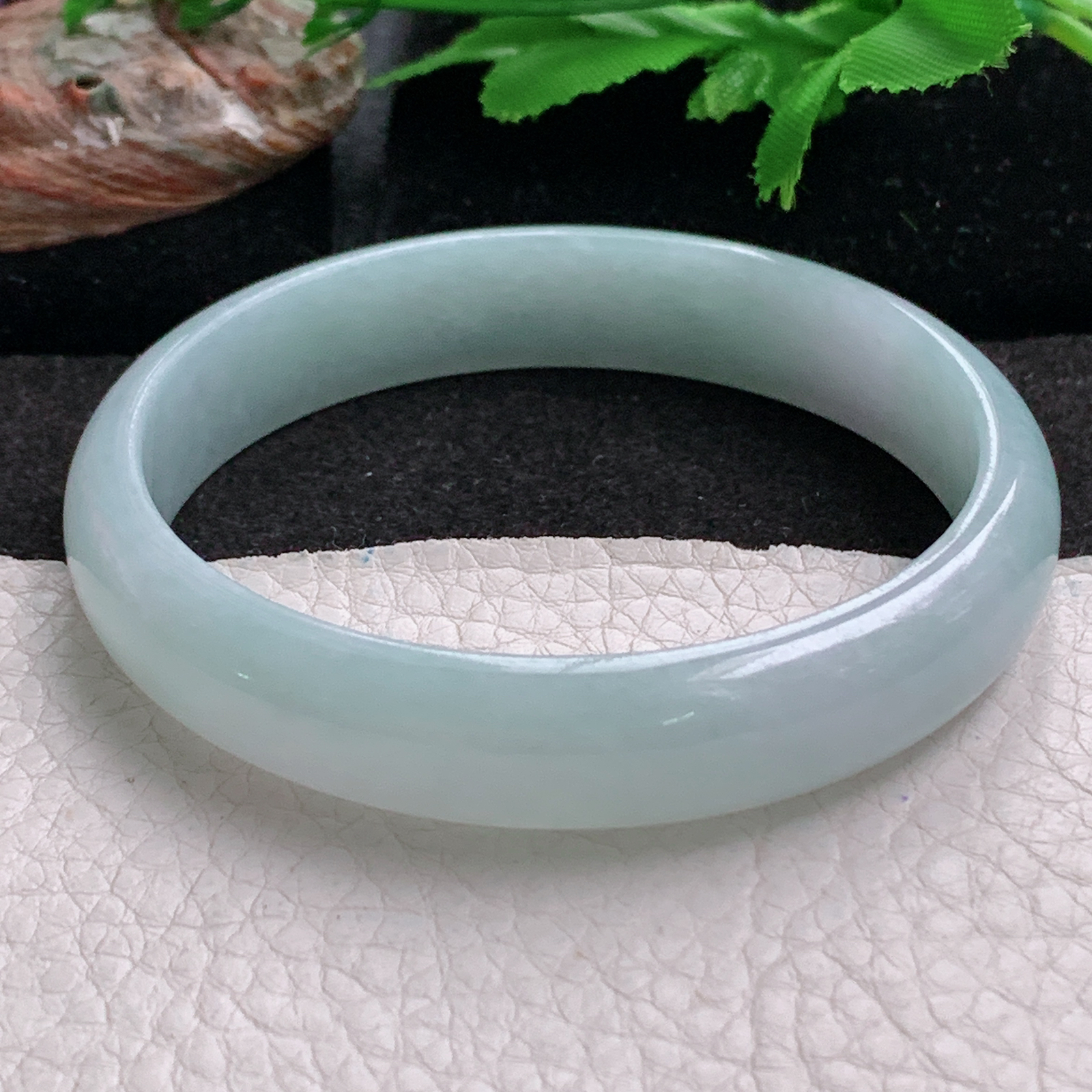 ee大圈口61*12.5*6.3平安镯 天然缅甸翡翠a货手镯冰晴正圈玉镯子