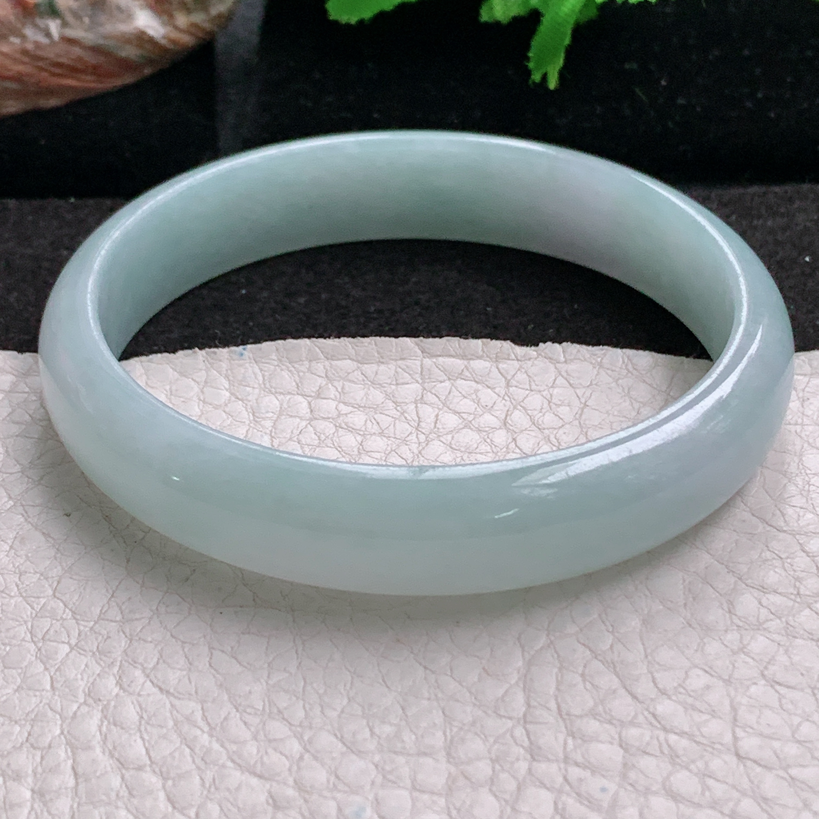 ee大圈口61*12.5*6.3平安镯 天然缅甸翡翠a货手镯冰晴正圈玉镯子