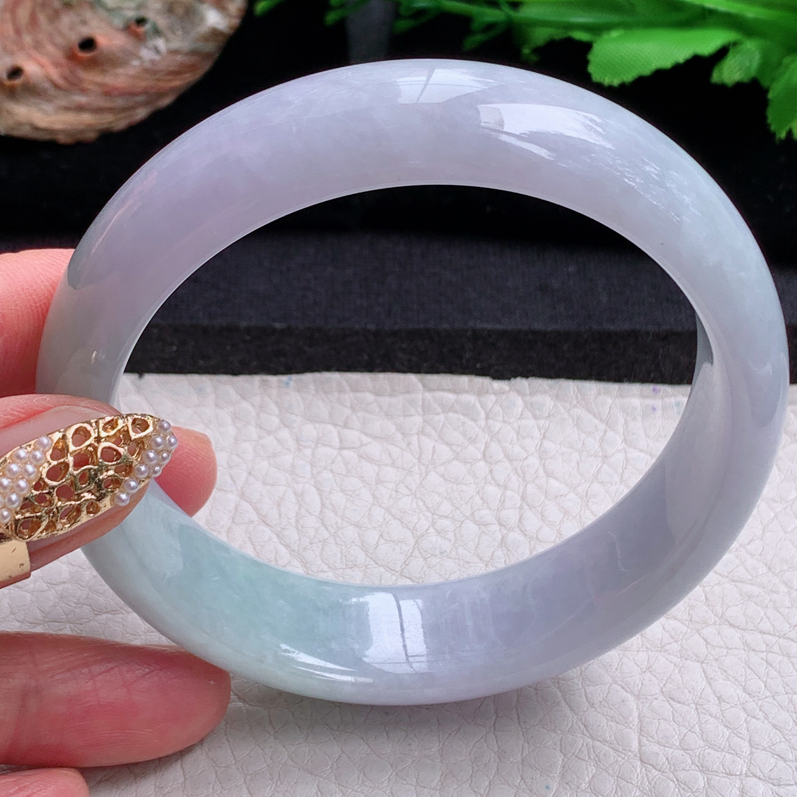 js大圈口62*17.6*8.2轮胎镯 天然缅甸翡翠a货手镯春带彩正圈玉镯子