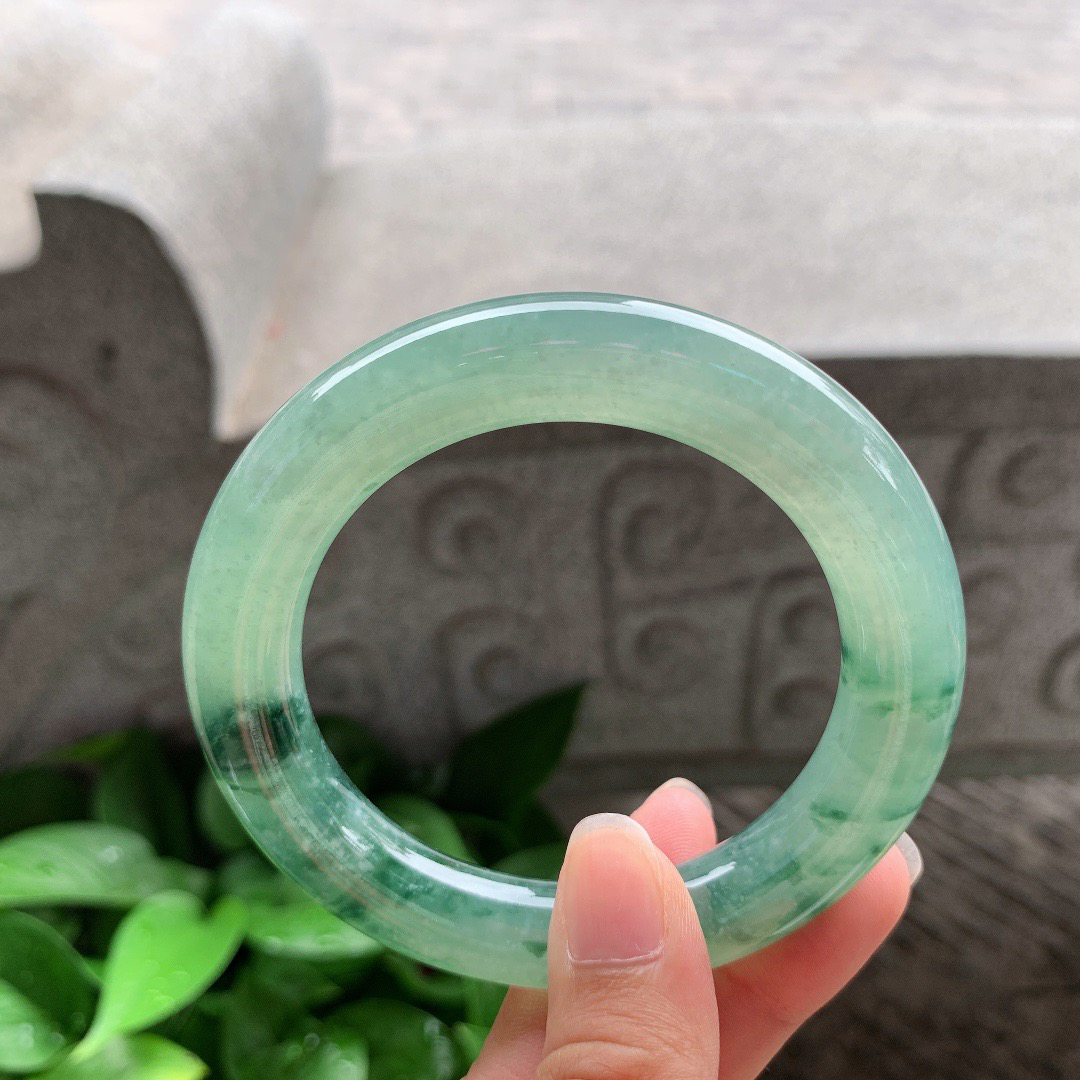 圈口55.8-11.5 【飘花圆条手镯】圆条55 56可戴