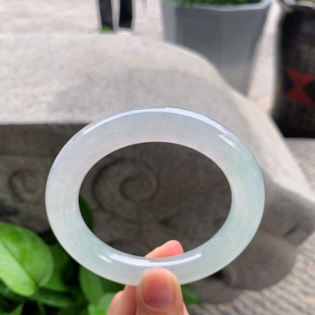 圈口57.8-11.7 【冰种晴圆条手镯】圆条57 58可戴