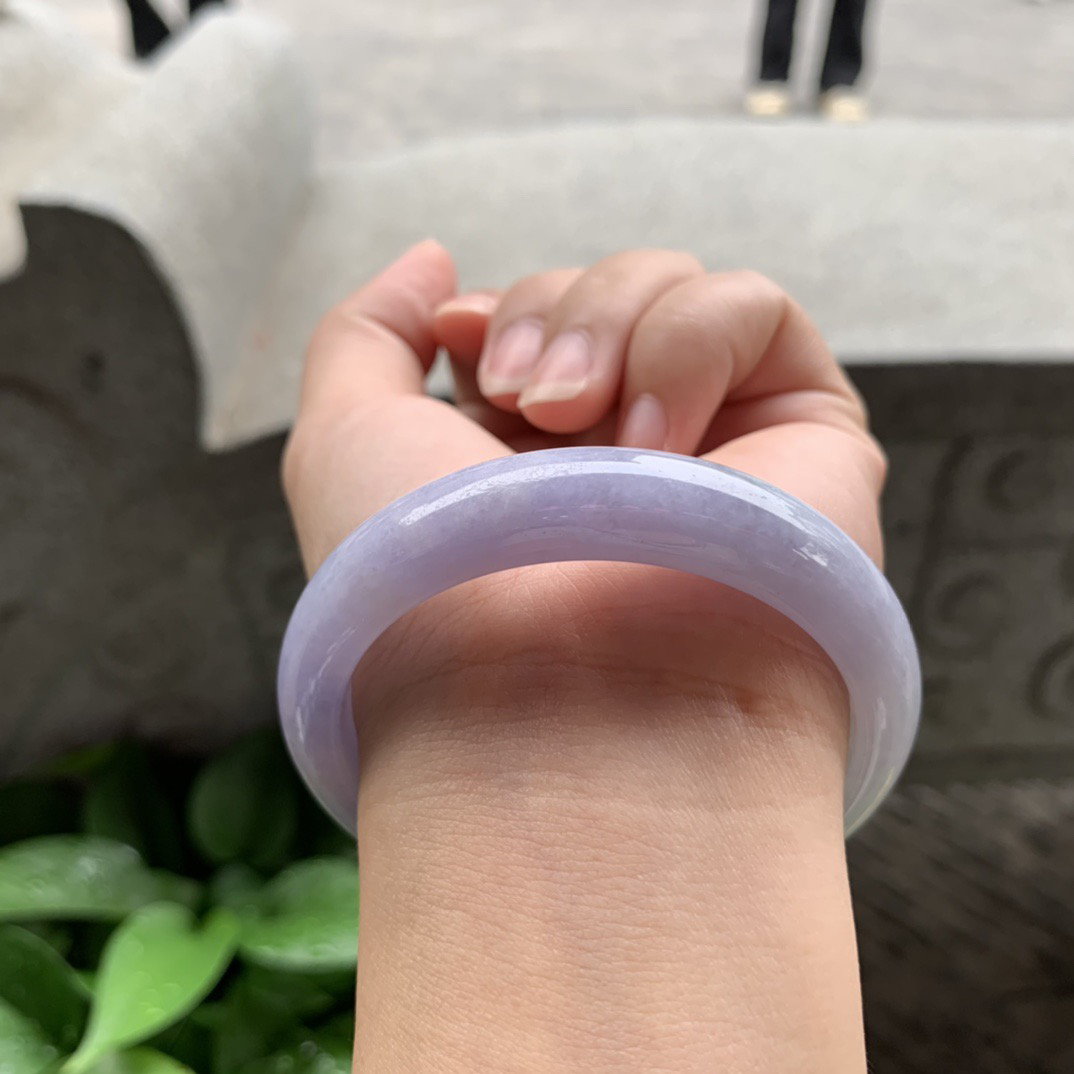 小圈口53.5-12.3-7.3 【茄紫正圈手镯】正圈53 54可戴