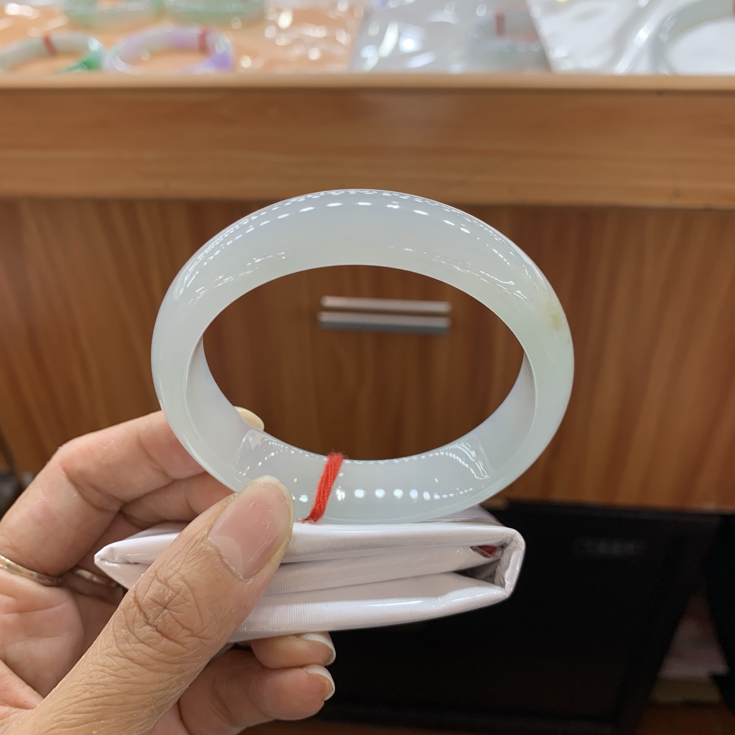 041521XY冰底色宽版翡翠手镯57.5-15.2-7.5