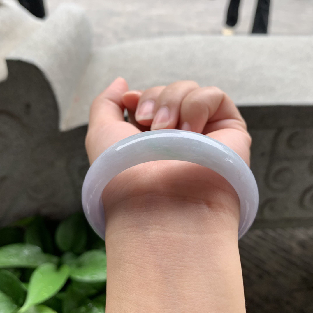 小圈口53.5-12.3-7.3 【茄紫正圈手镯】正圈53 54可戴