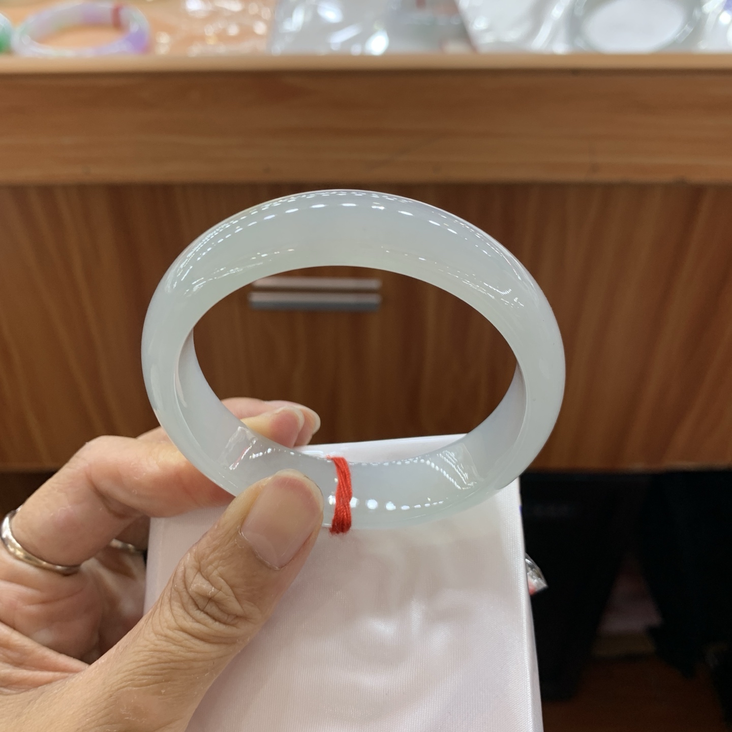 041521XY冰底色宽版翡翠手镯57.5-15.2-7.5