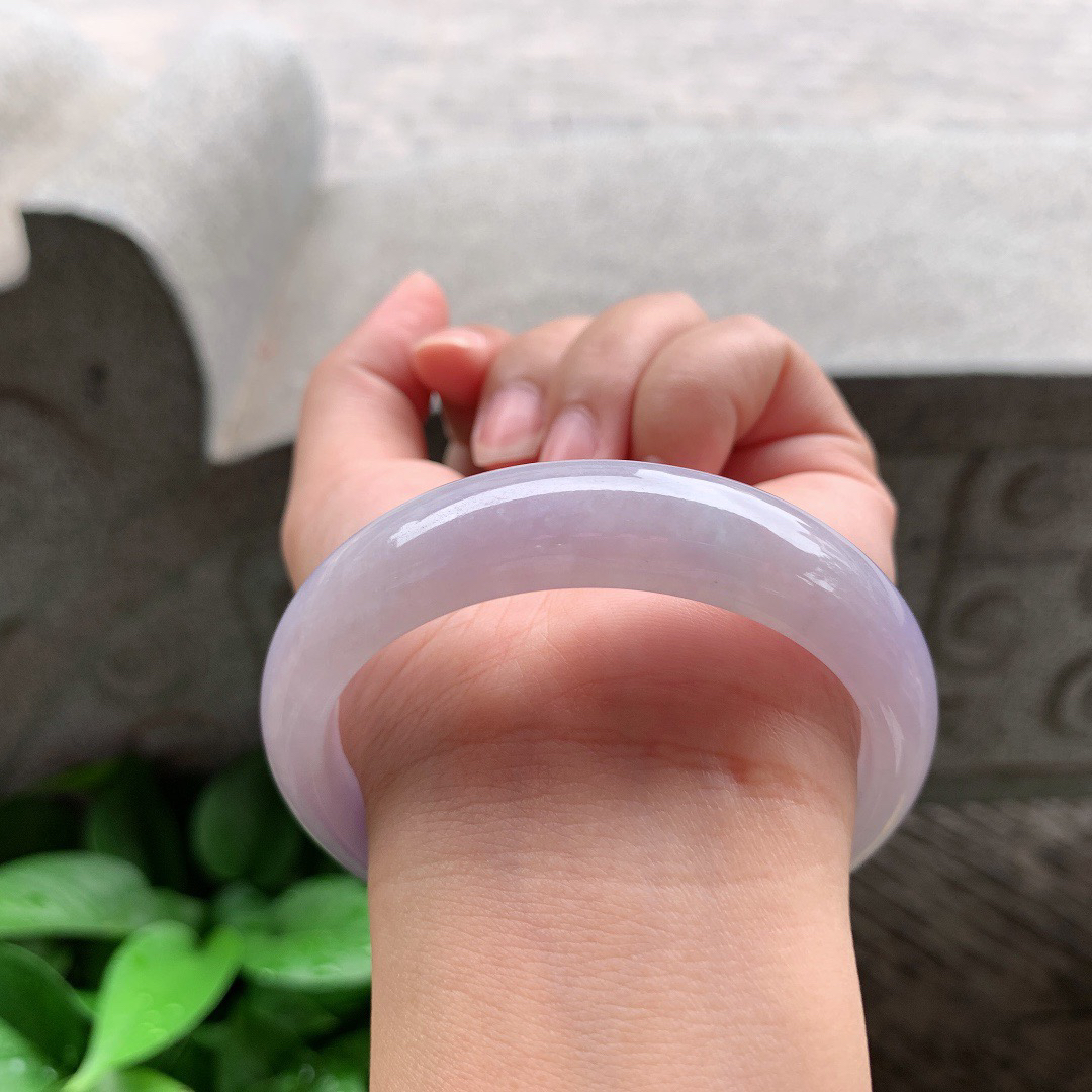 圈口 57-14-7.7【粉紫正圈手镯】正圈57 58可戴