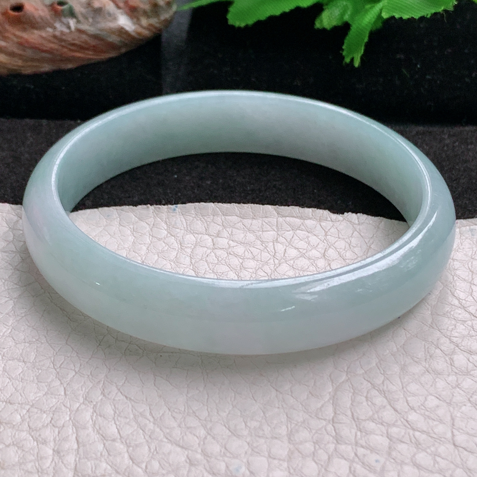 ee大圈口61*12.5*6.3平安镯 天然缅甸翡翠a货手镯冰晴正圈玉镯子