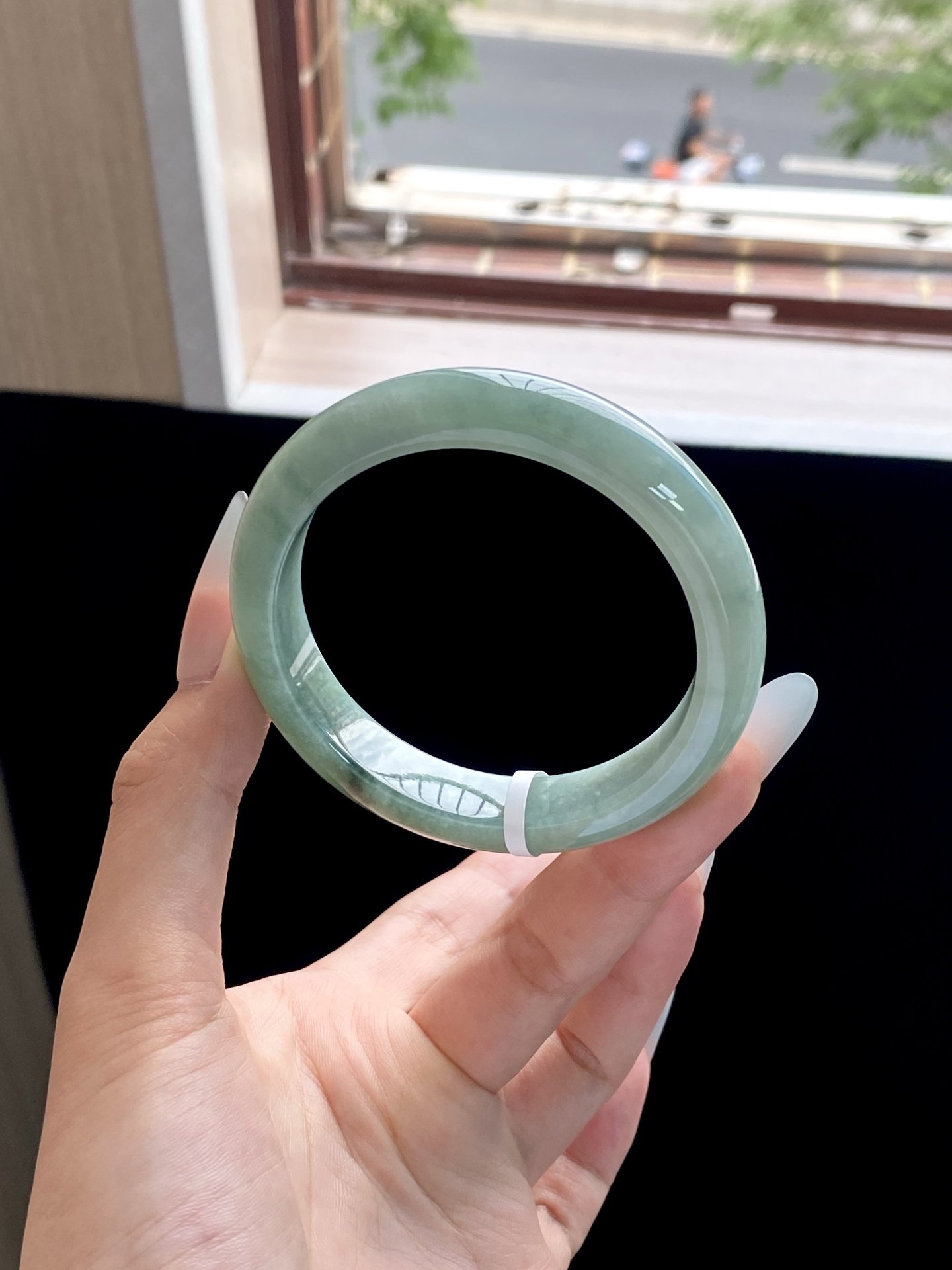 油青湖水绿飘花正圈成品（无裂）HYC-83⭕️57-12-8.5