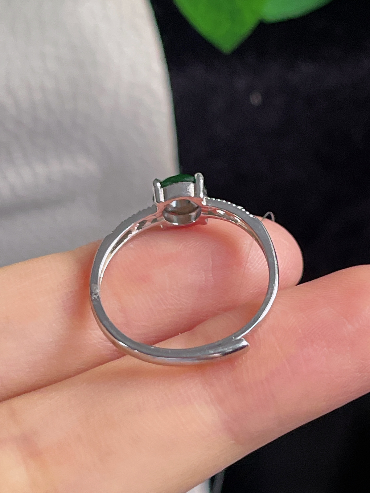 s925银 翡翠戒指