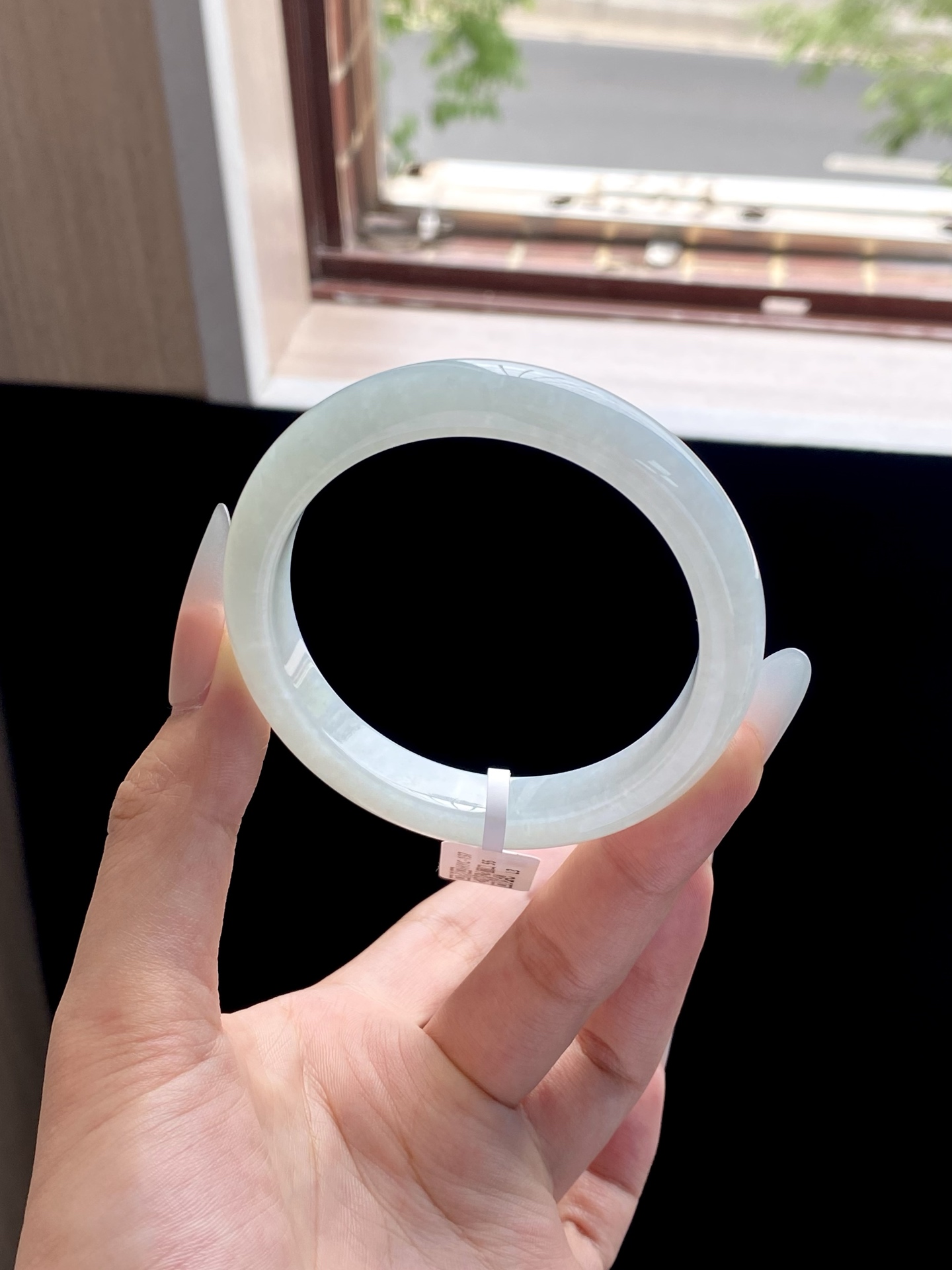 冰晴绿窄条泥鳅背正圈成品（无裂）HYC-137⭕️57-10.5-8.2