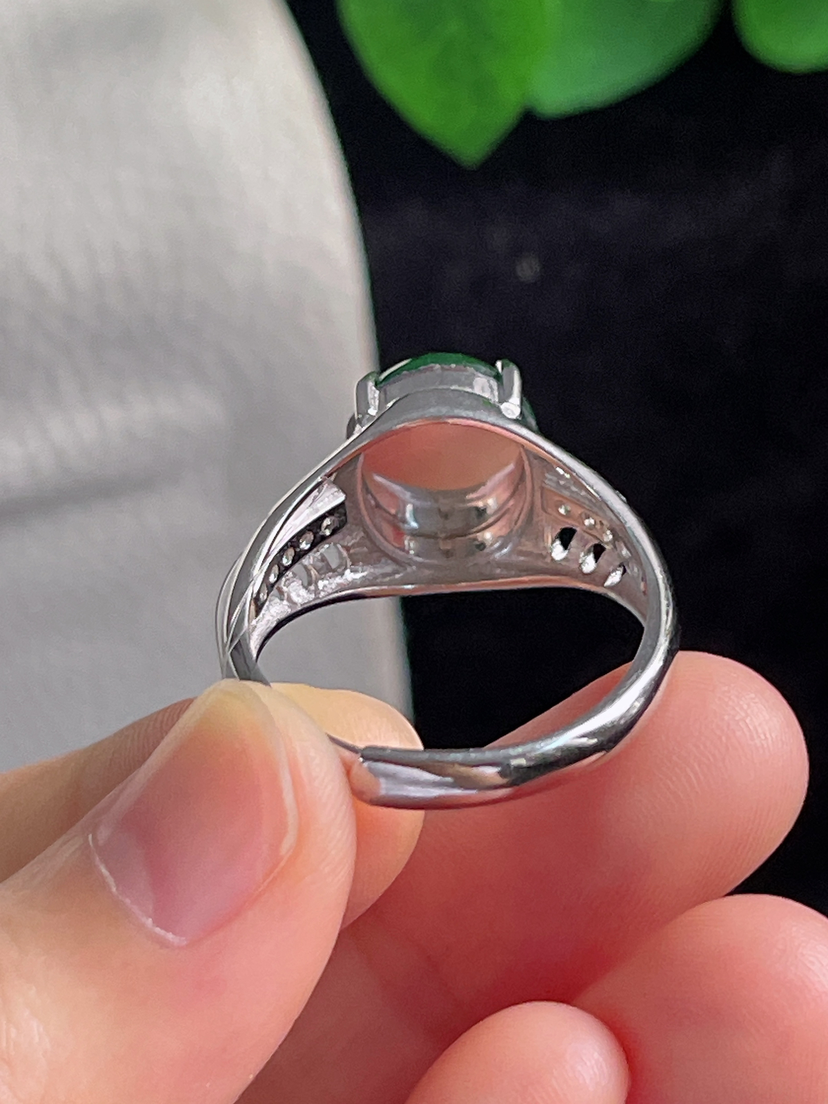 s925银 翡翠戒指