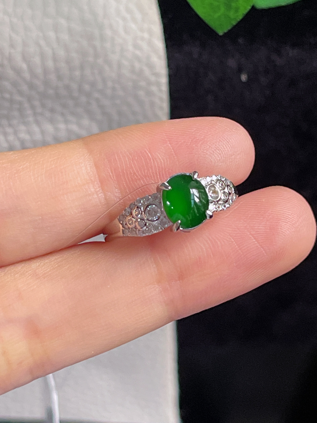 s925银 翡翠戒指