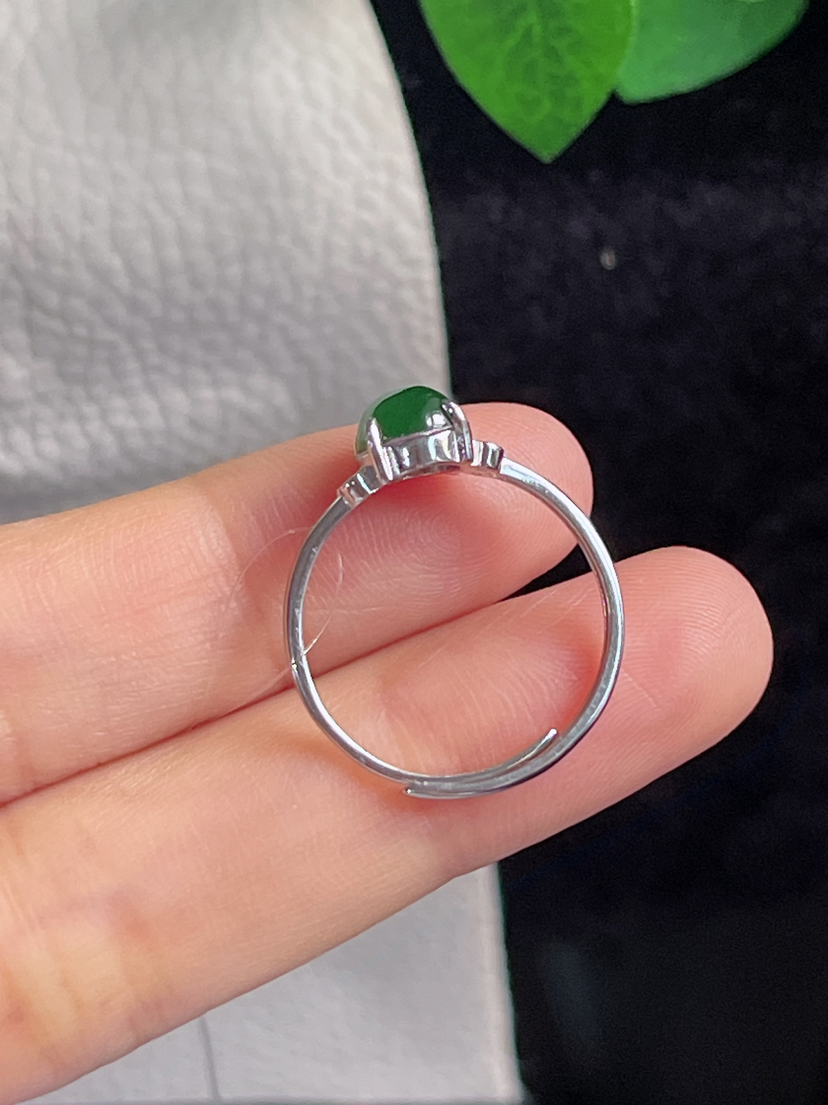 s925银 翡翠戒指