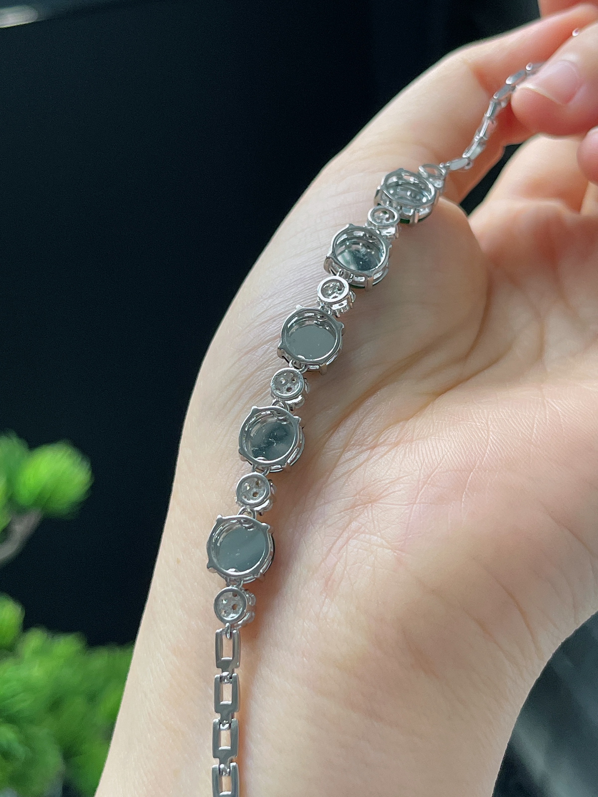 s925银 翡翠手链