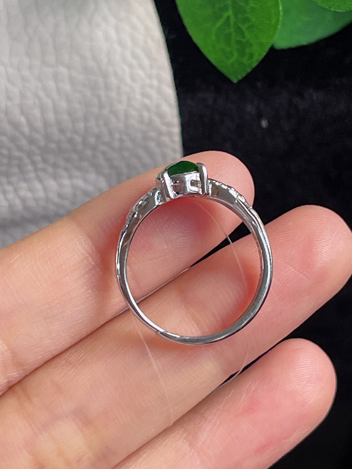 s925银 翡翠戒指