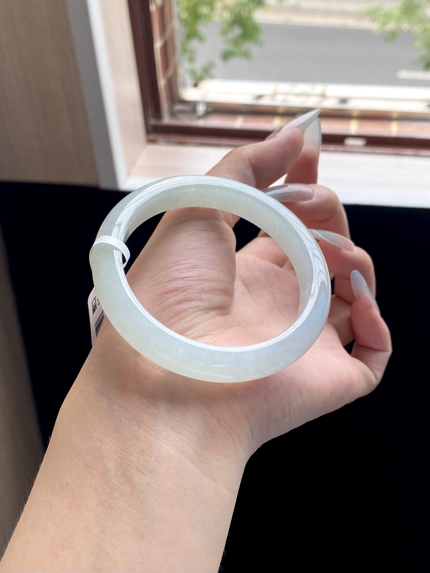 冰晴绿窄条泥鳅背正圈成品（无裂）HYC-137⭕️57-10.5-8.2