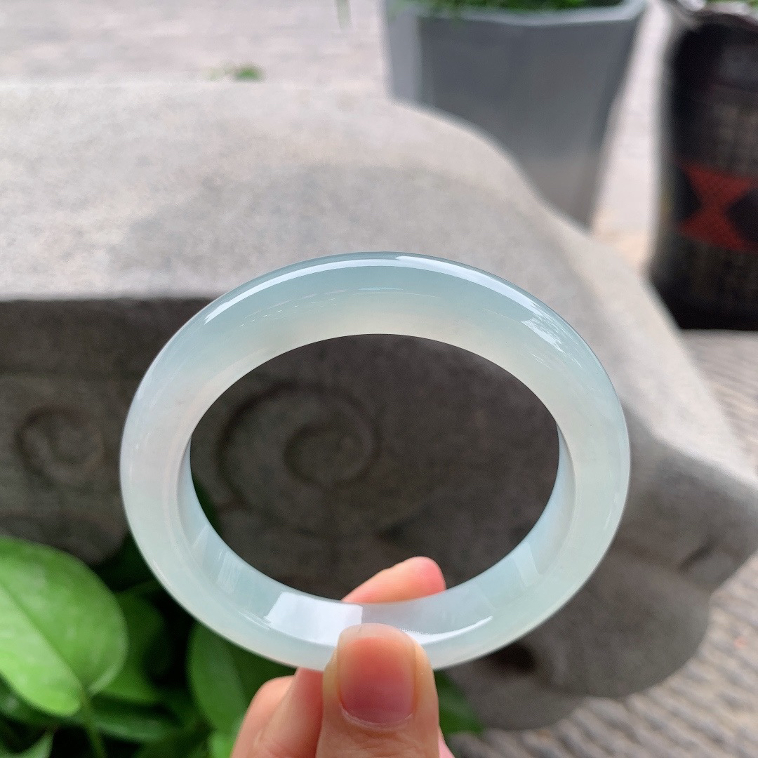 大圈口58.5-11.8-9.4 【冰种晴正圈手镯】正圈58 59可戴